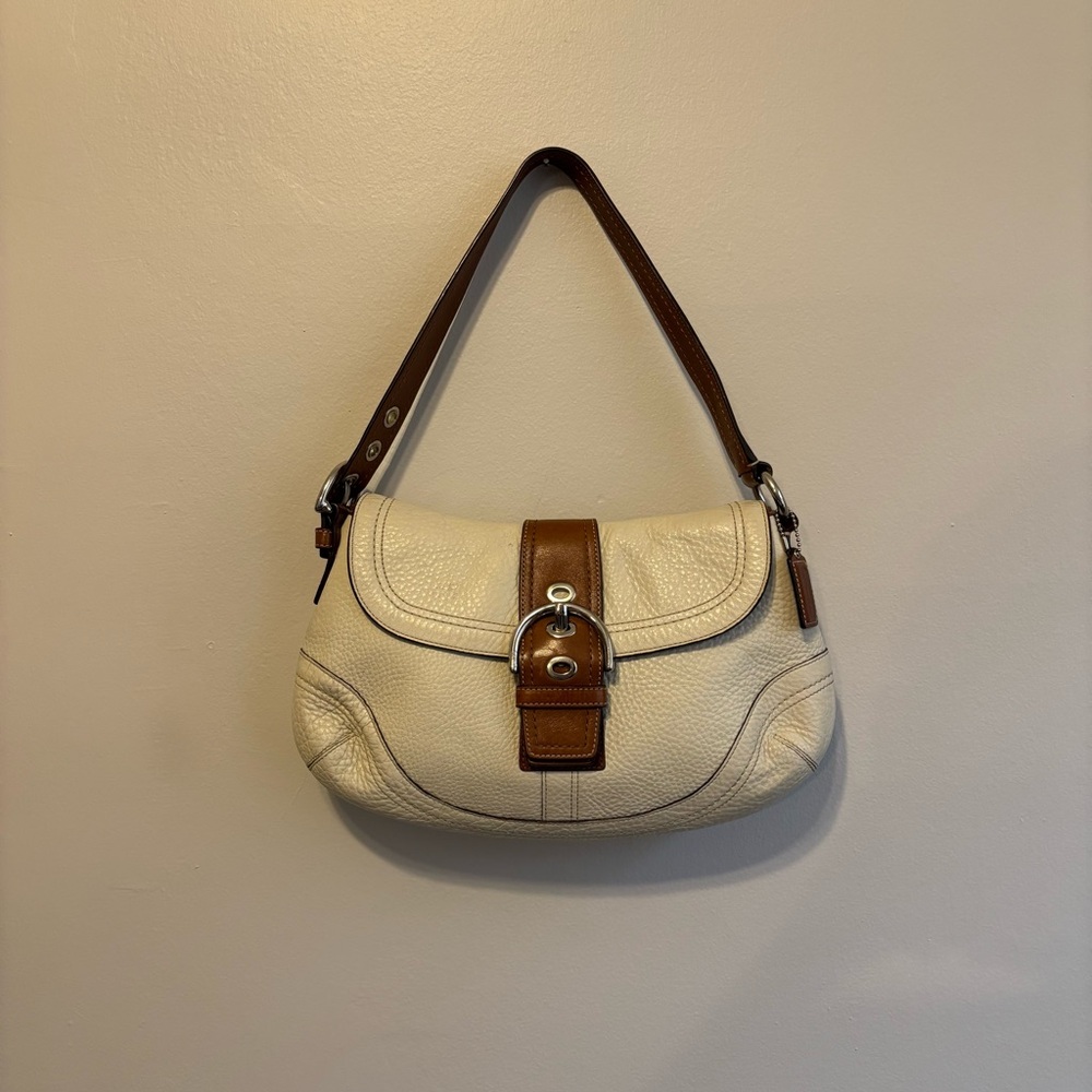 Coach Leather Buckle Flap Soho